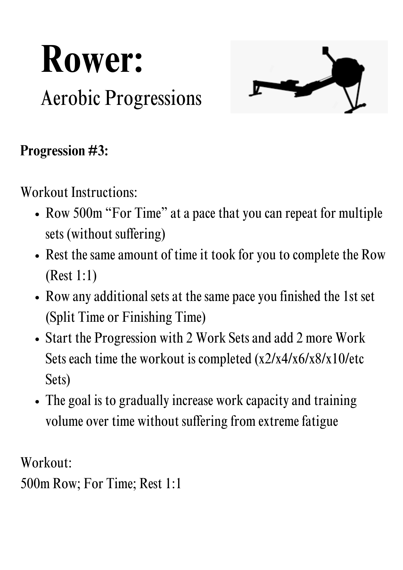 Cyclical Progressions - Rower & Airbike