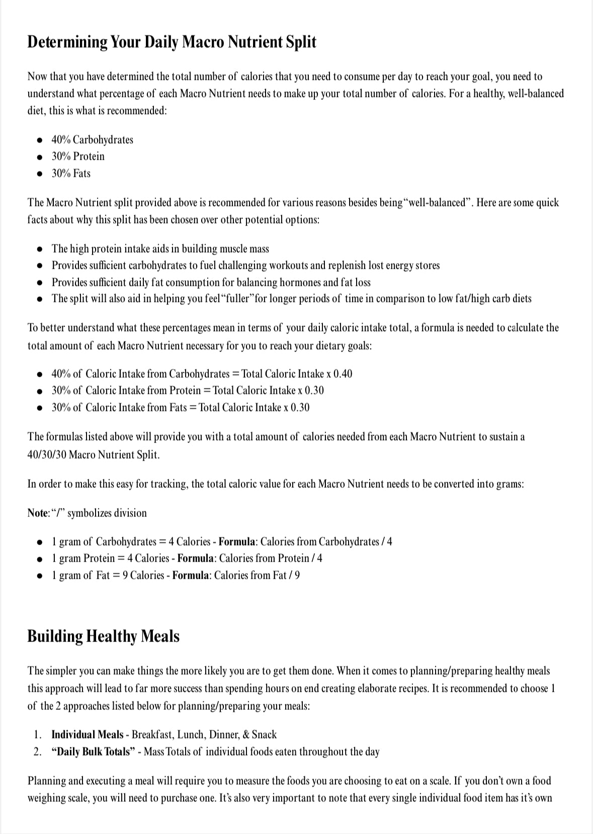 Nutrition & Meal Planning Guide